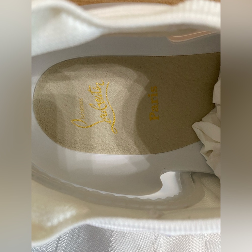 Christian Louboutin Arpoador Flat, Leather, Suede,Men’s Sneakers,Wht, EU43/US 10 - Picture 9 of 16